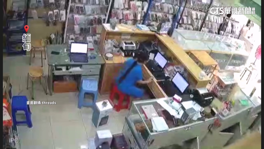 緬甸驚險畫面曝光！　強震來襲民眾驚恐逃生