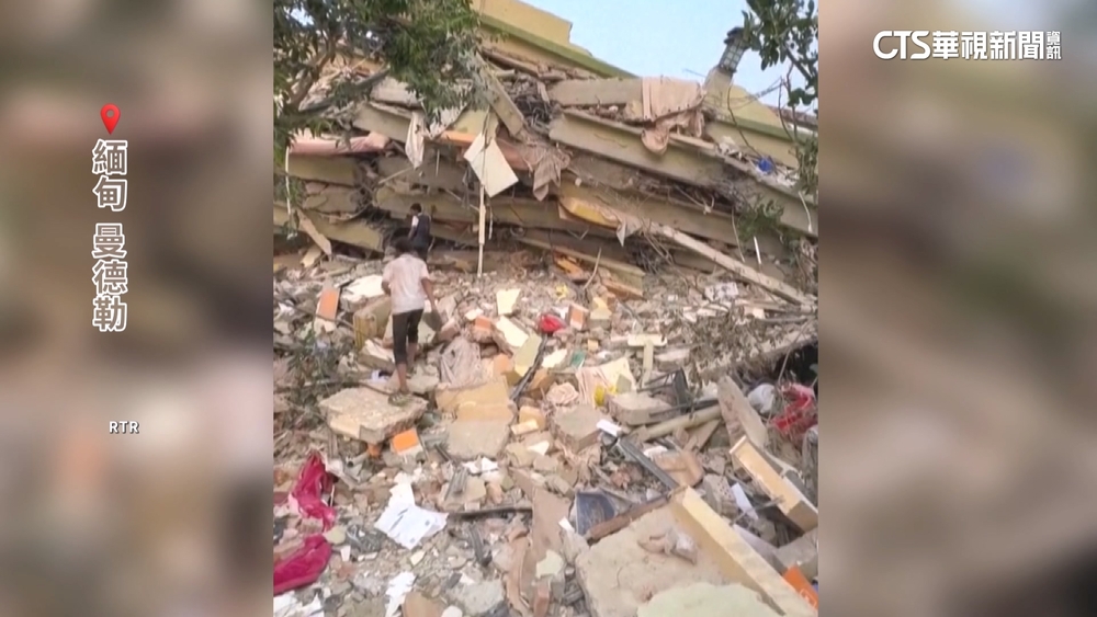 緬甸曼德勒12樓公寓塌剩半棟！　恐逾90人遭活埋