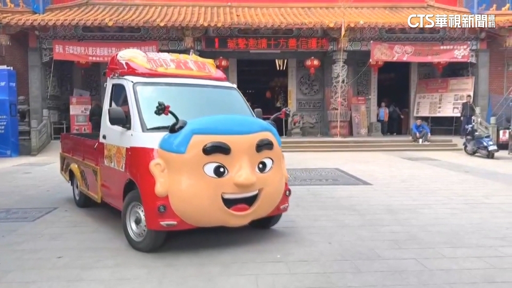 迎大甲媽遶境　宮廟設計Q版神童車　莊園開放香客休憩