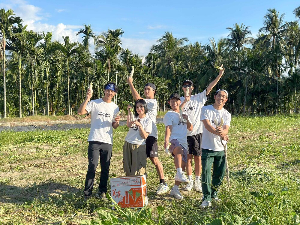 蘿蔔田採收指定食材，美濃特產「白玉蘿蔔」。