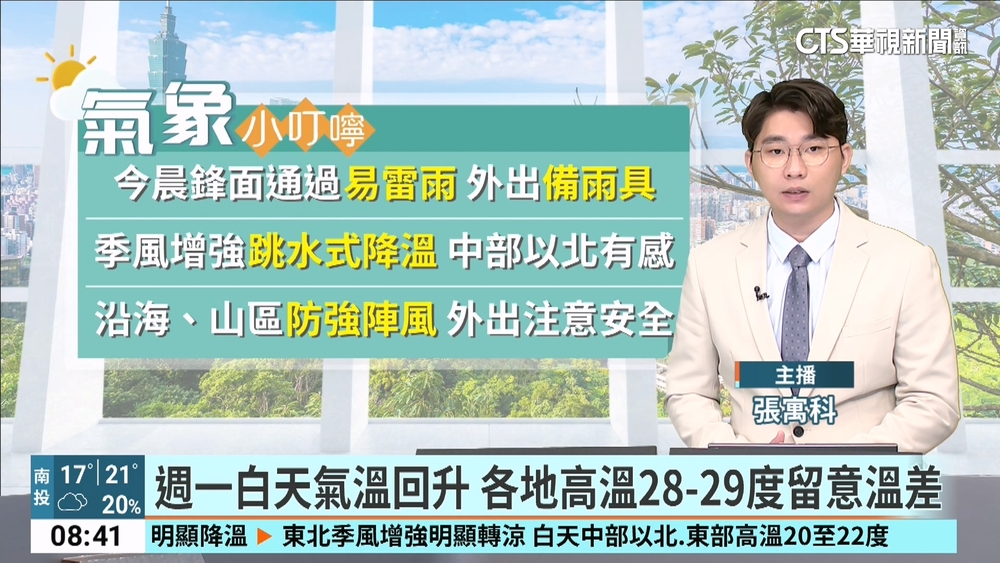 今東北季風增強各地明顯降溫　白天起雨勢漸緩