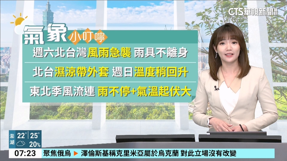 東北季風+華南雲雨區東移影響　今天氣不穩定
