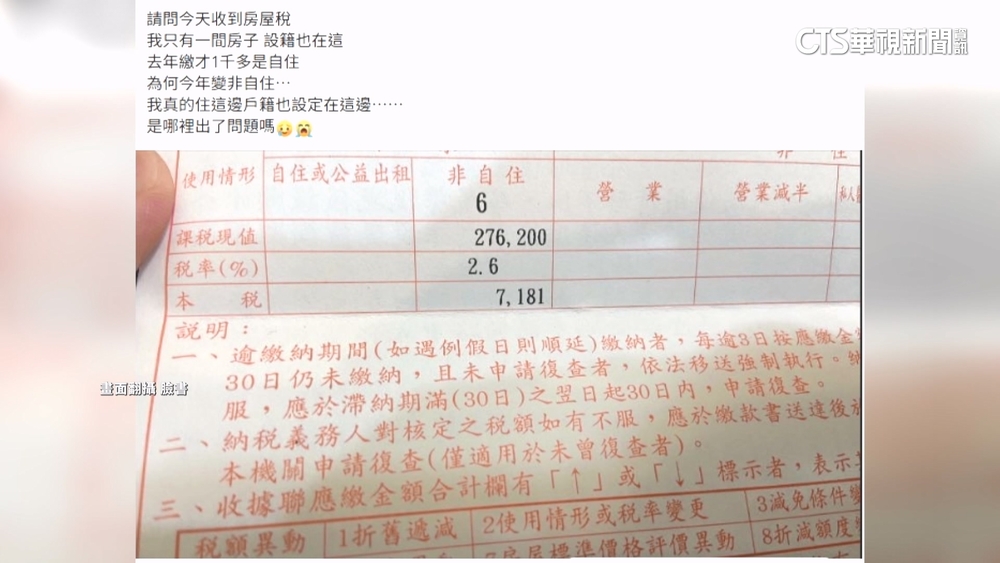 房屋稅2.0亂象！民眾：遭列「非自住」　應繳稅金增6倍