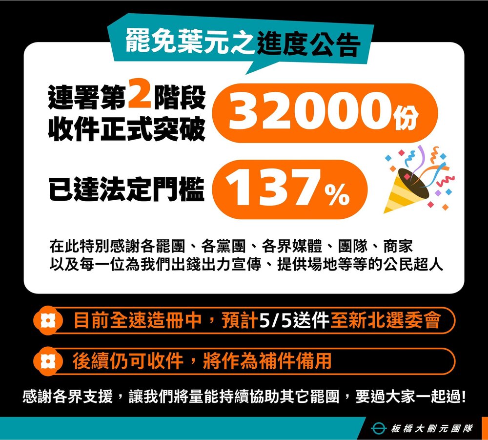 (圖/翻攝自罷免葉元之官方社團 臉書)