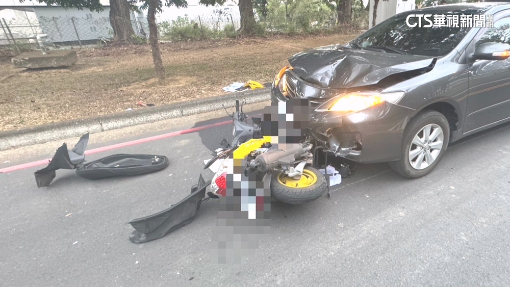 屏科大校園驚悚交叉撞！　騎士空翻重摔右腿骨折