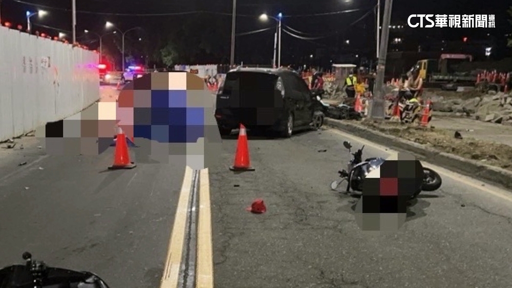 又是酒駕！　汽車路口擦撞3機車　釀1死4傷
