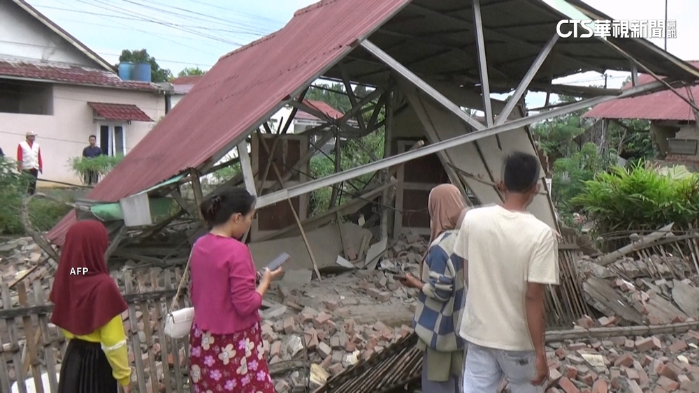 印尼蘇門答臘規模5.7地震　逾百房屋受損