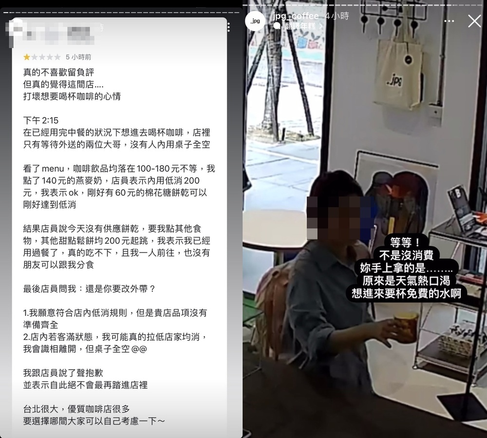 留負評遭咖啡廳肉搜、公審　女客人自訴一審贏了