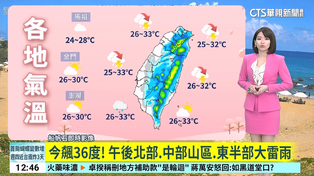 多雲到晴高溫暖熱　留意午後雷陣雨