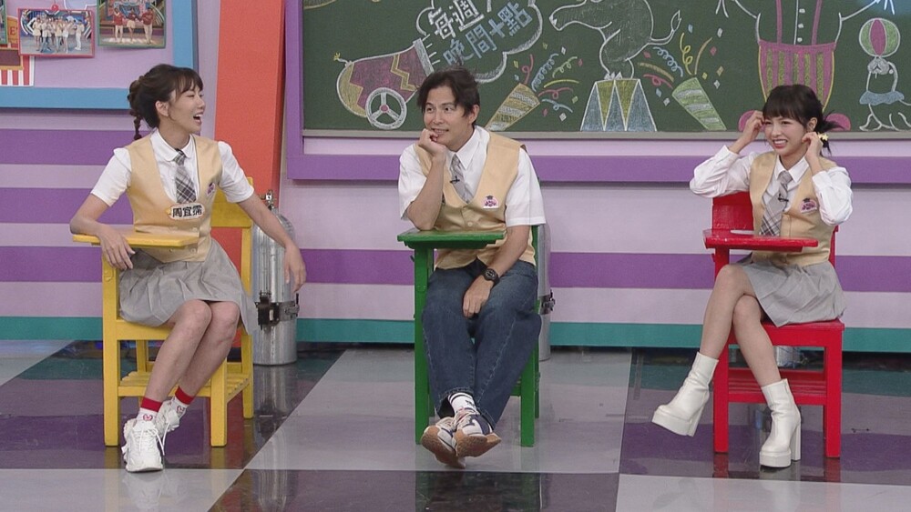 周宜霈(左起)、孫協志、徐凱希。孫協志遊戲黑洞大卡關