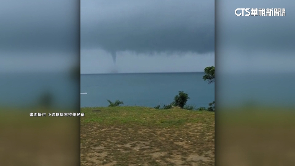 鄭明典曾PO文示警　少見！小琉球疑現「水龍捲」