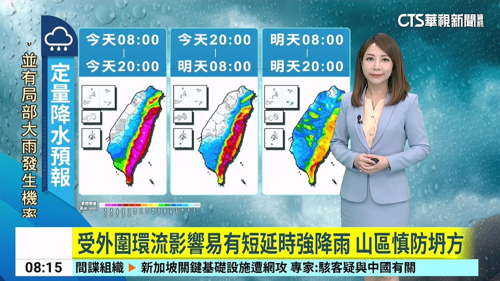 各地有雨東臺留意豪雨　沿海風強浪大易有長浪