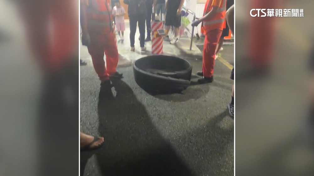 國道出現「輪胎皮」　22輛車輾過受損　路肩停整排！