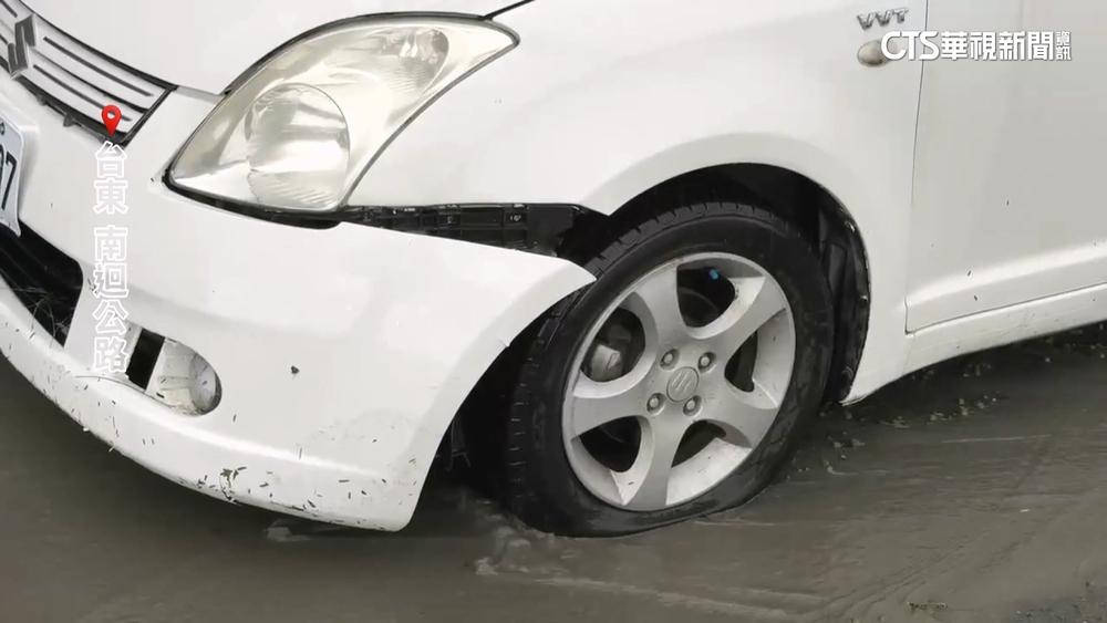 雨炸台東！　大武站土石流　南迴土崩.卑南鄉車拋錨