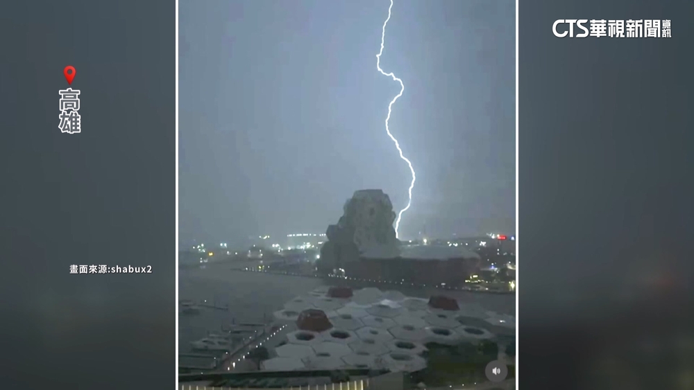 雷神降臨高雄！　打雷閃電整夜　畫面如「電影特效」