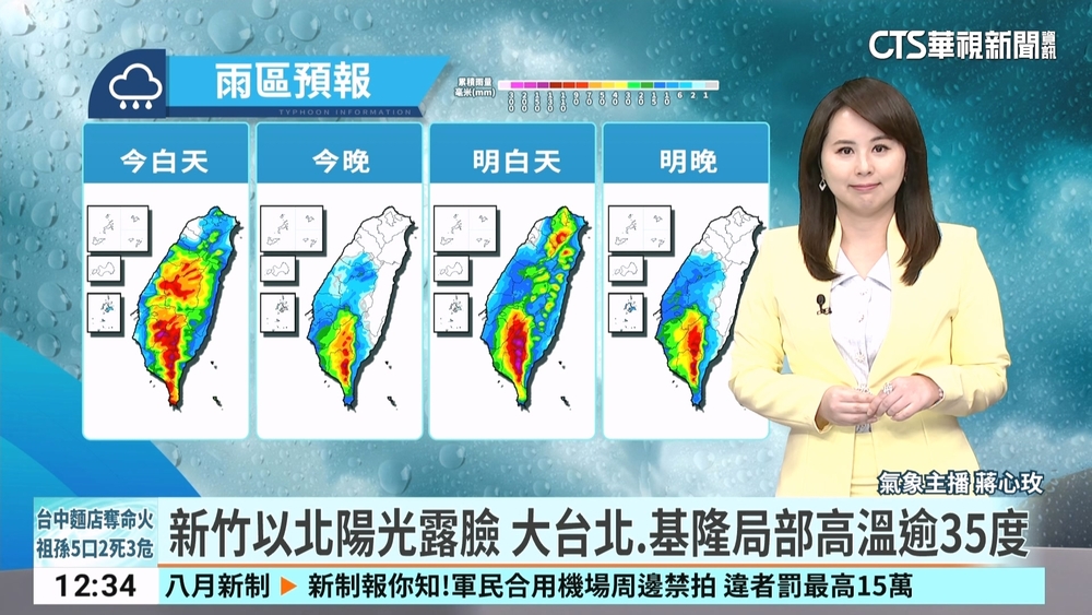 西南風續發威！　台中以南.台東對流發展旺盛