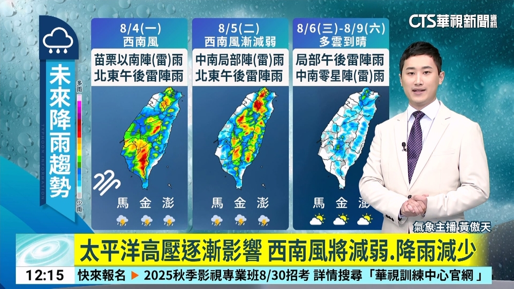 西南氣流續發威！　中南部續豪雨.後天才減弱