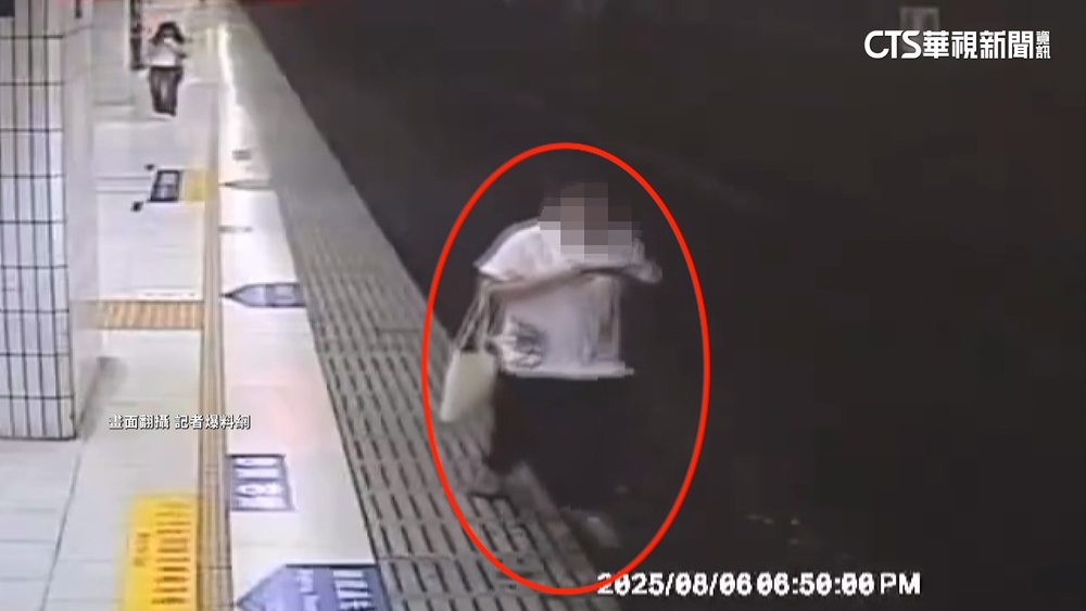 不看路！板橋車站月台旅客邊走邊盯手機　踩空跌落軌道