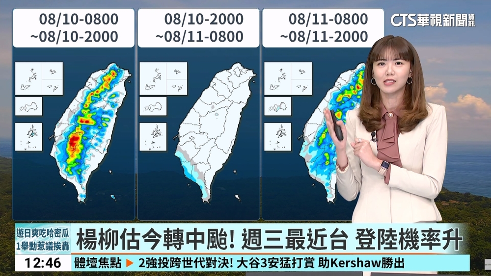 楊柳估今轉中颱！　週三最近台 登陸機率升