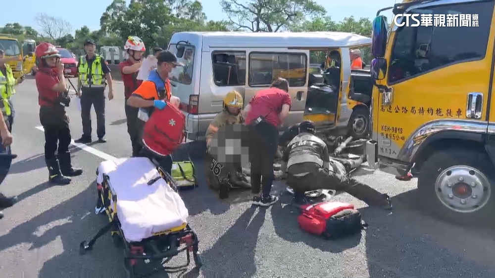 國中棒球隊國道遇車禍！　教練開車追撞公務車8傷