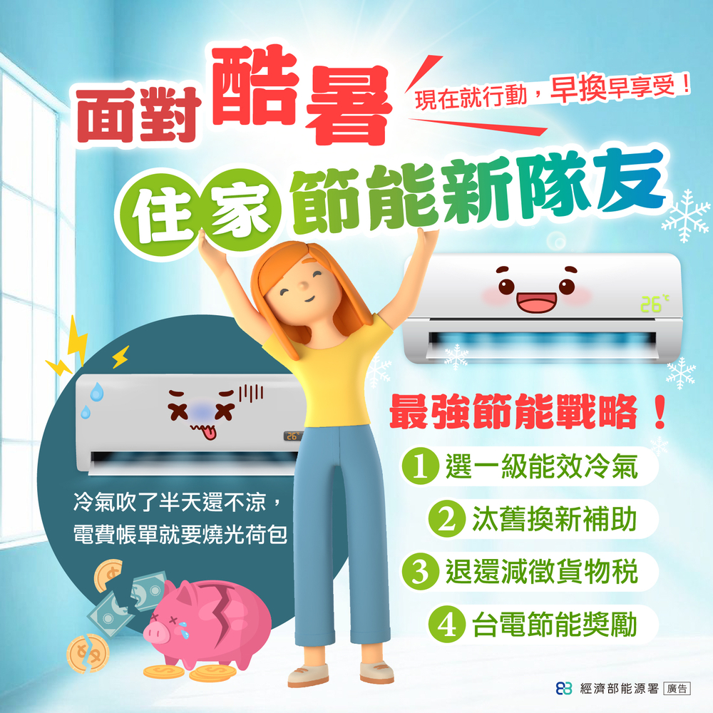 「冷氣汰舊換新」補助！　符資格領最高5000元　只到10月底