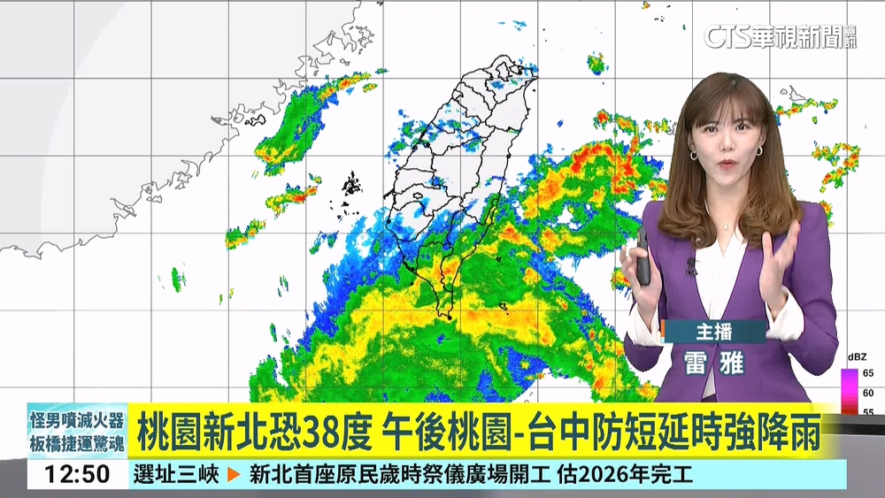 桃園新北恐38度 午後桃園　台中防短延時強降雨