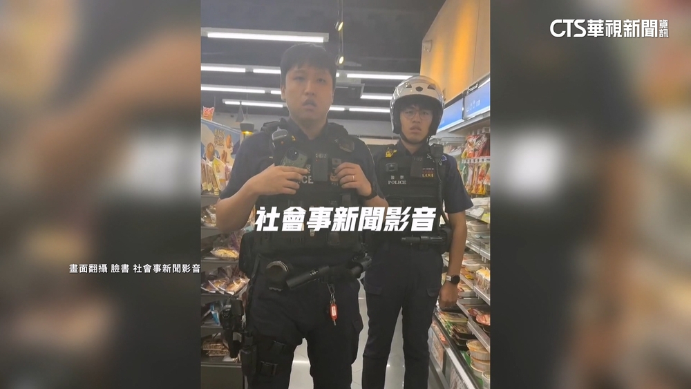 陌生女闖超商倉庫　拒查驗身分與警對峙