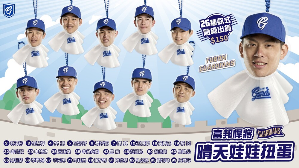 富邦悍將推出「球員晴天娃娃扭蛋」　正逢鬼月！網轟：太不吉利