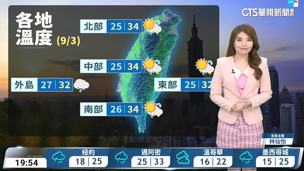 多雲到晴午後雷陣雨　山區近山區局部大雨