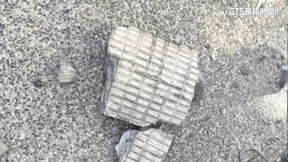 外牆磁磚墜落險砸人！　路人「險被砸頭」驚險閃過