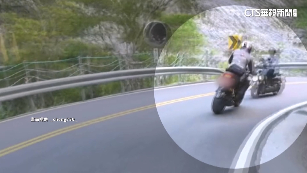 一旁是懸崖！　騎士跨雙黃線逆向撞重機　警：依法開罰
