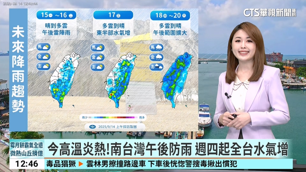 今高溫炎熱！南台灣午後防雨　週四起全台水氣增