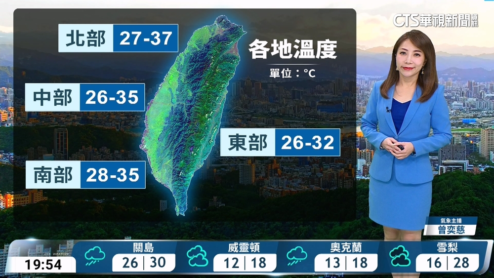 晴到多雲高溫炎熱　午後山區及南部雷陣雨