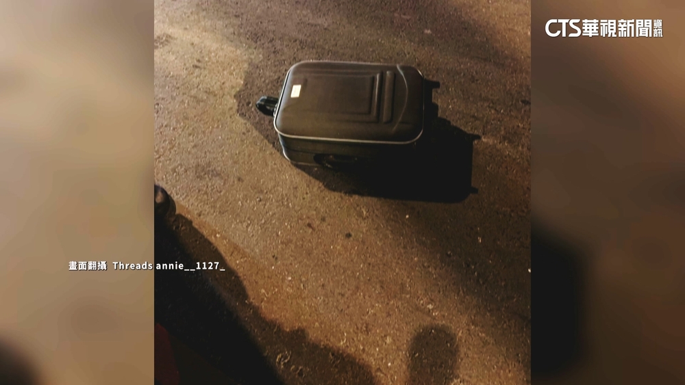 行李箱從天而降！　無辜騎士停等紅燈頭部遭砸