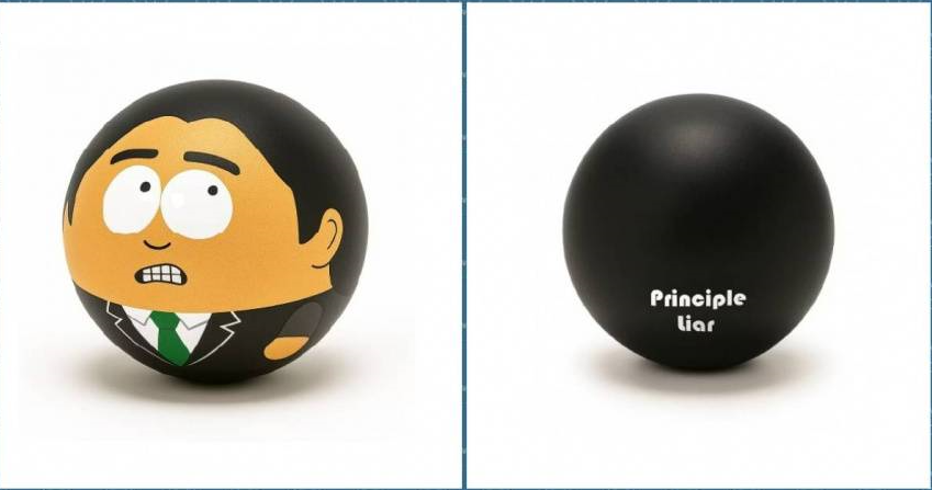 「萊爾校長紓壓球」驚見英文錯字！「校長」變「原則」　國民黨：已更新