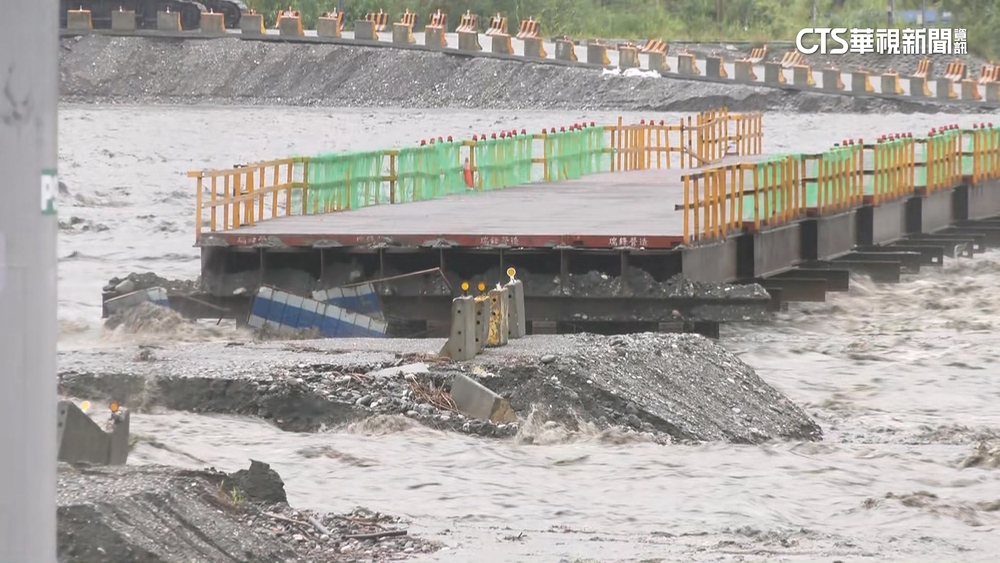 花蓮高寮便道剛完工　又遭樺加沙大雨沖毀