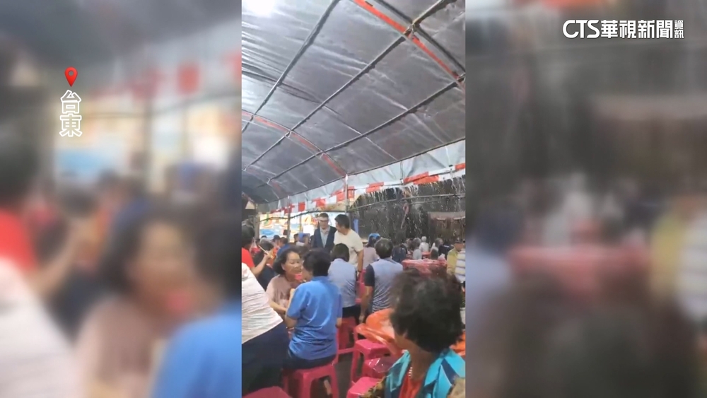 風雨無阻！台東「流水席」　數百人暴雨中淡定吃席