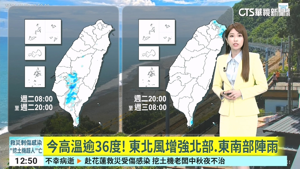 今高溫逾36度！　東北風增強北部.東南部陣雨