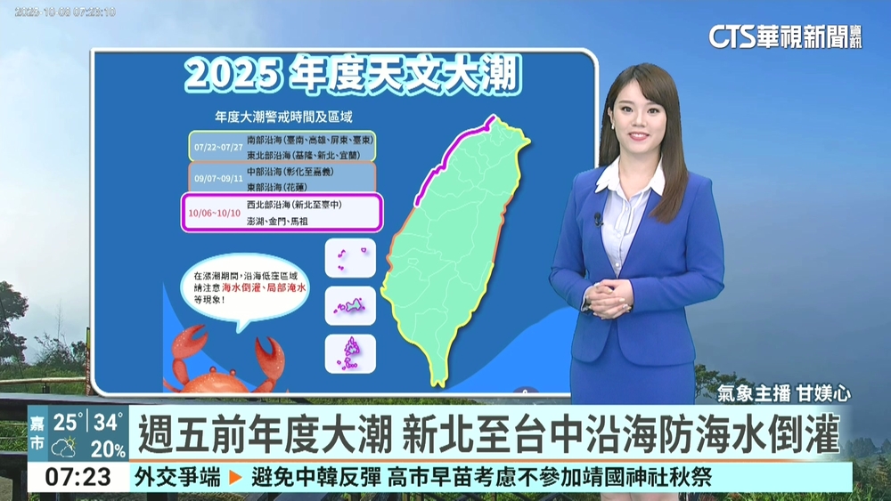 東北季風影響　今基隆北海岸.宜蘭.恆春半島偶陣雨