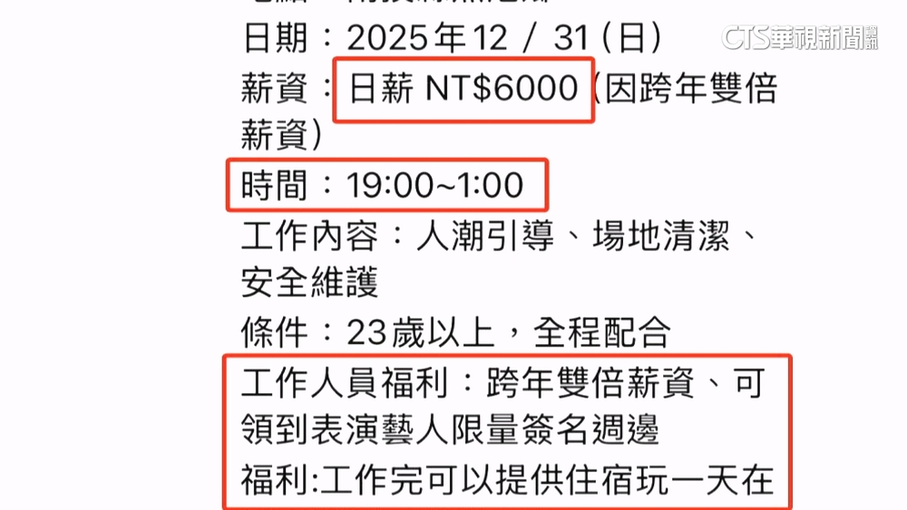 明潭跨年晚會「包吃住工讀1天6千」　日管處：詐騙