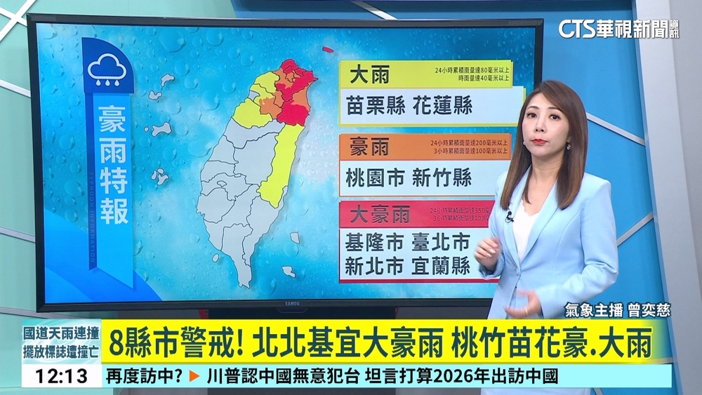 大豪雨開轟雨勢今最劇　北.東部慎防致災雨