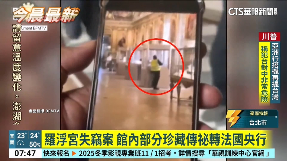 羅浮宮失竊案　館內部分珍藏傳祕轉法國央行