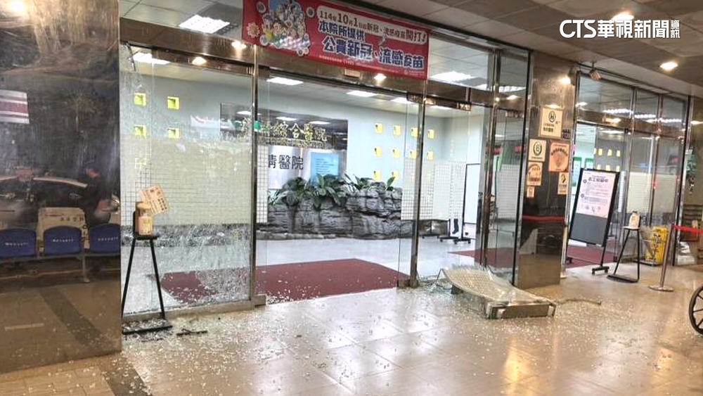 「沒醫好我的病」　男持鐵鎚砸破醫院玻璃門被法辦