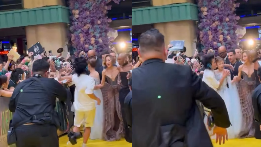 Ariana走紅毯遭網紅「衝刺環抱」　Cynthia及時出手推開被讚爆