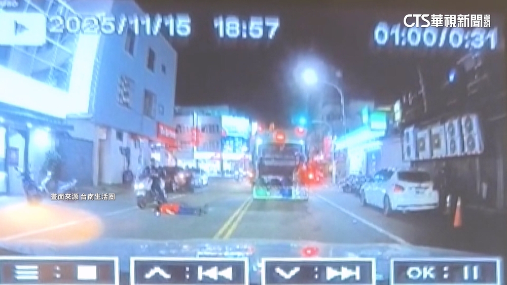 婦倒垃圾未注意「已綠燈」　回頭與騎士碰撞倒地重傷