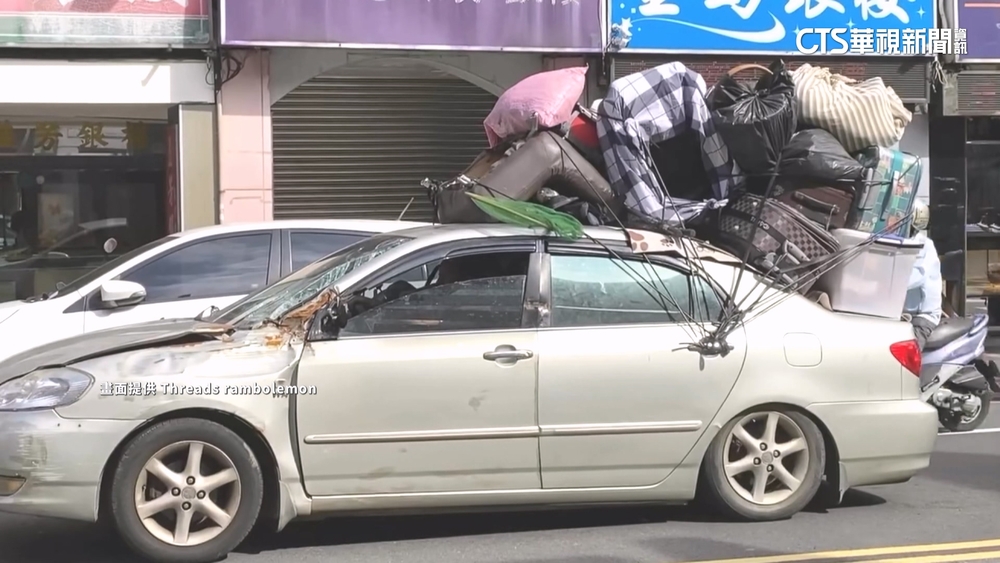 移動城堡！車頂扛沙發.行李趴趴走　「非首次」將吞罰