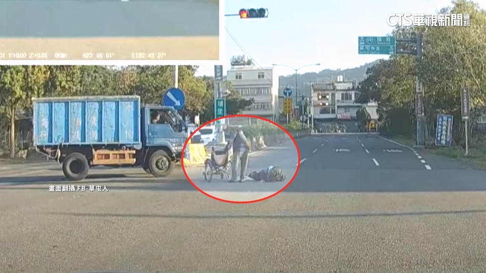 驚！貨車猛撞輪椅翁甩飛摔地　肇禍稱「太陽光太強」