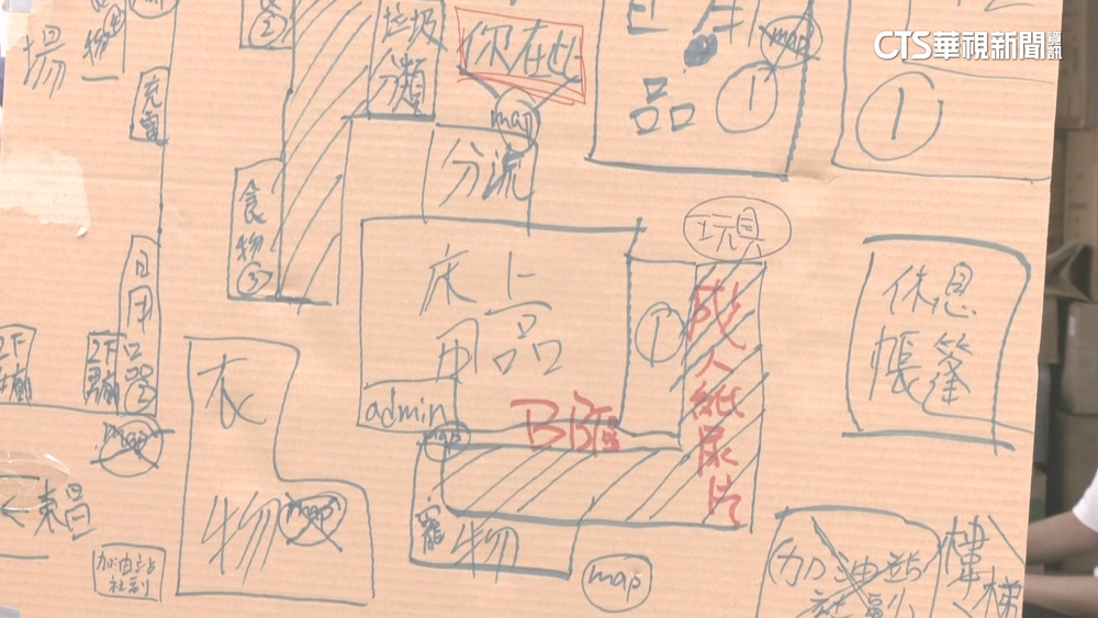 華視團隊最前線觀察！　志工輪班整理.自製分類地圖