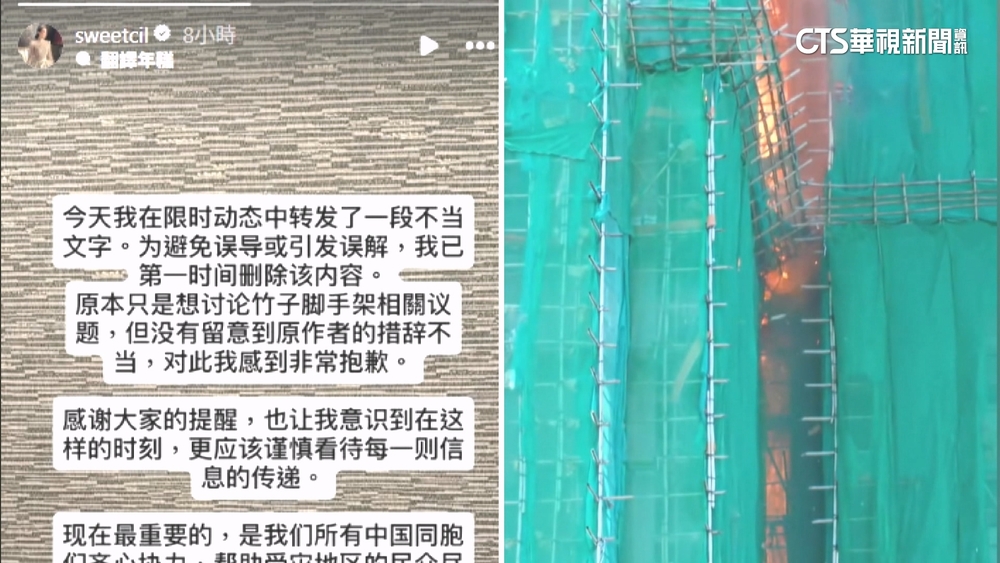 甄子丹妻批「中易燃護網害港大火」　挨轟後急刪文道歉