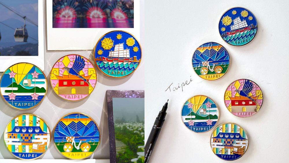 超美紀念品「台北窗花磁鐵」新上市　5款主題融入台北代表景點